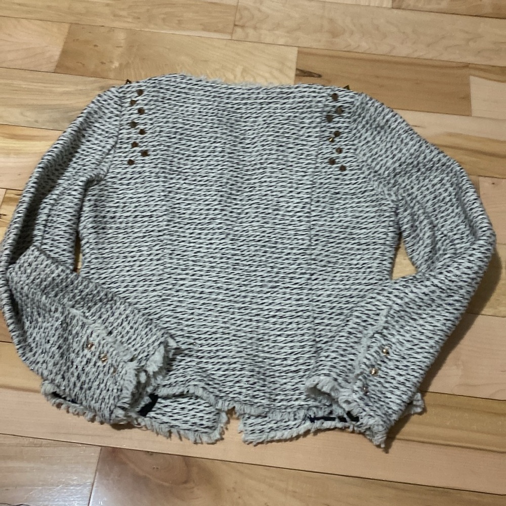 Line and Dot Tweed Sweater Jacket - Picture 8 of 17